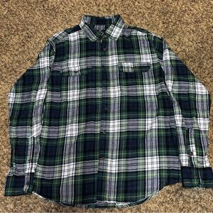 Men Green Flannel